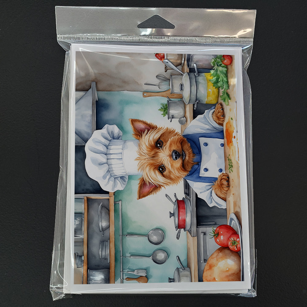 Australian Terrier The Chef Greeting Cards Pack of 8