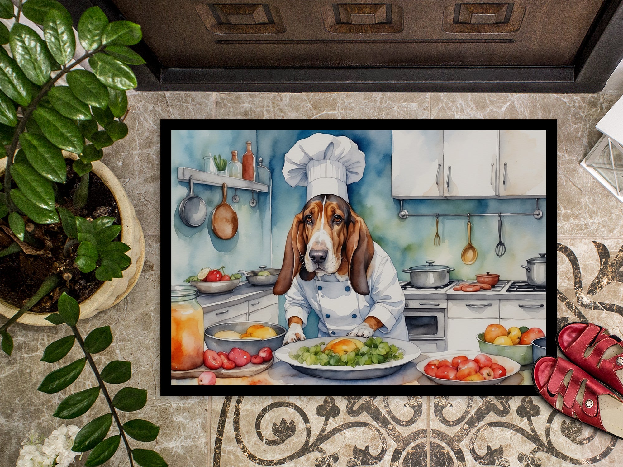 Basset Hound The Chef Doormat
