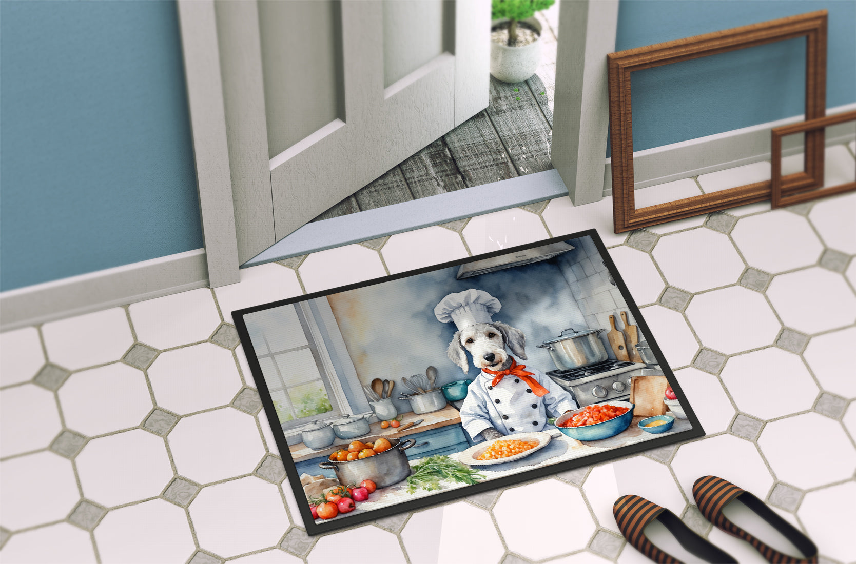 Bedlington Terrier The Chef Doormat