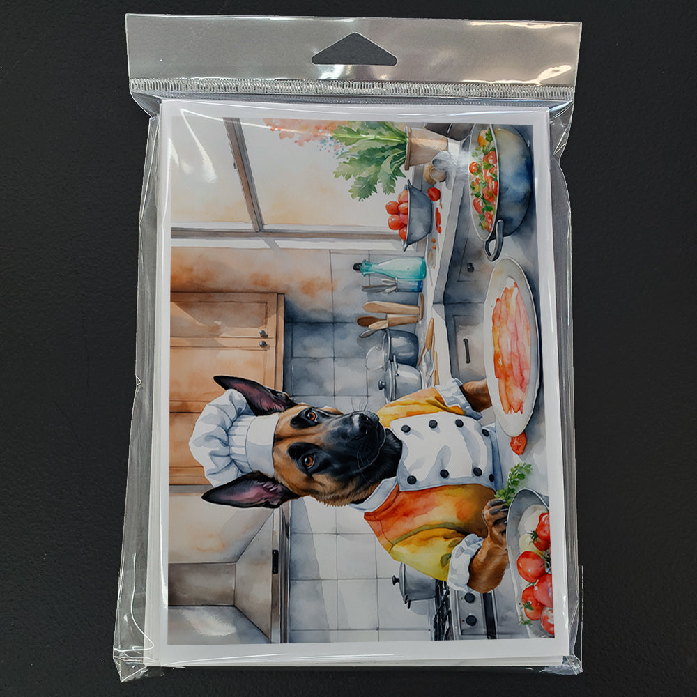 Belgian Malinois The Chef Greeting Cards Pack of 8