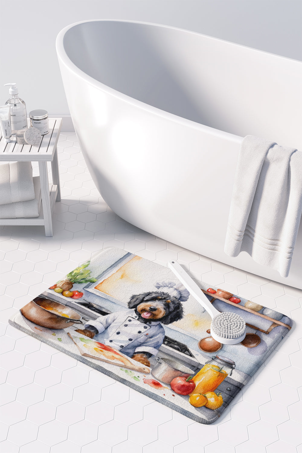 Bernedoodle The Chef Memory Foam Kitchen Mat