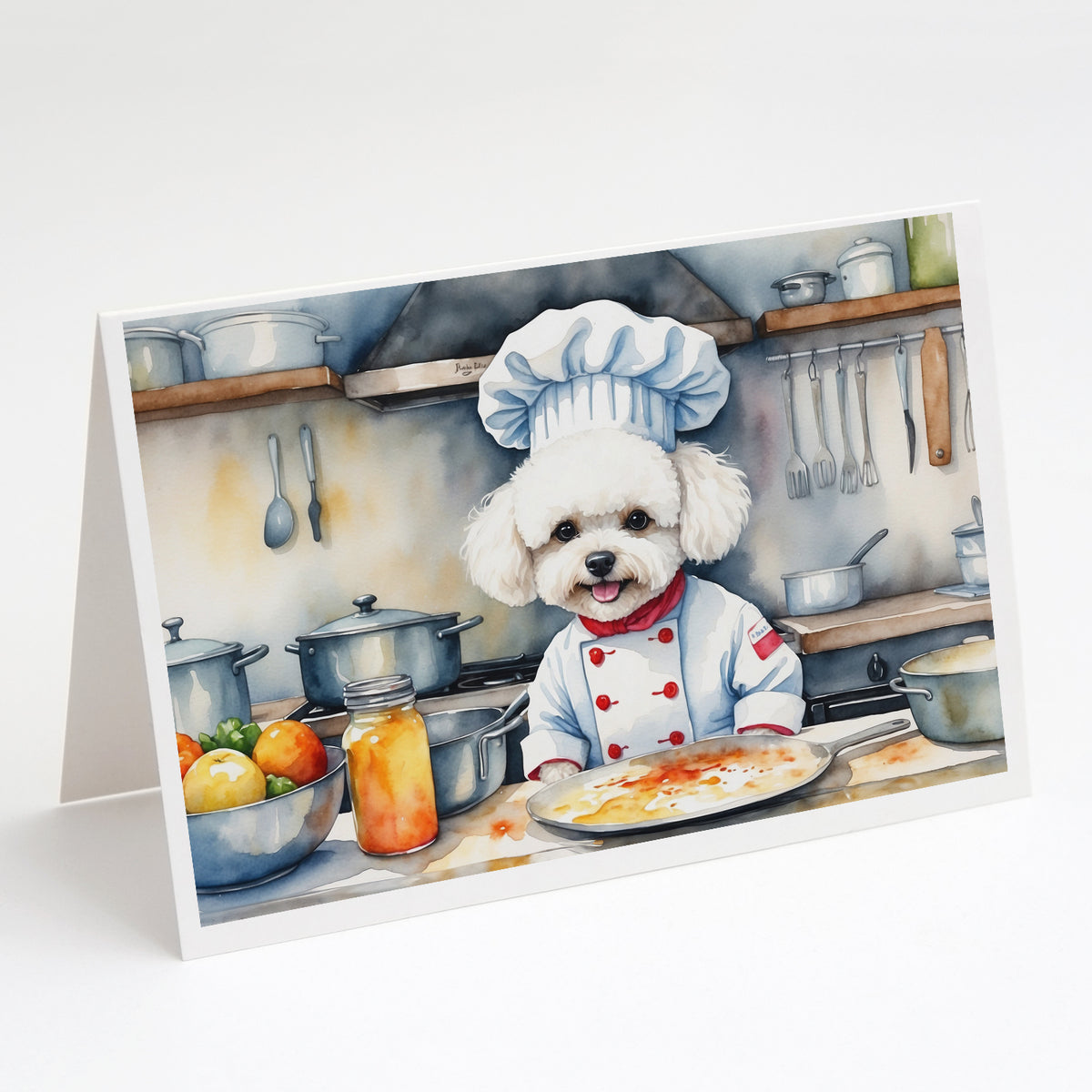 Buy this Bichon Frise The Chef Greeting Cards Pack of 8