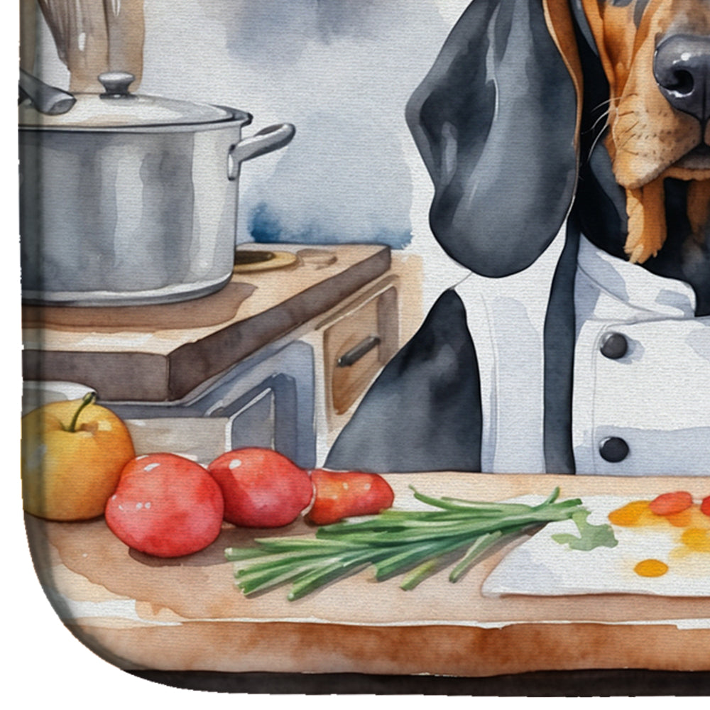 Black and Tan Coonhound The Chef Dish Drying Mat