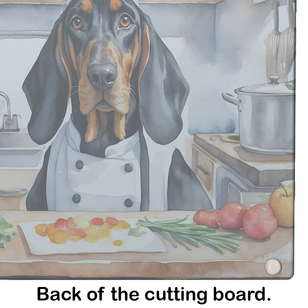 Black and Tan Coonhound The Chef Glass Cutting Board