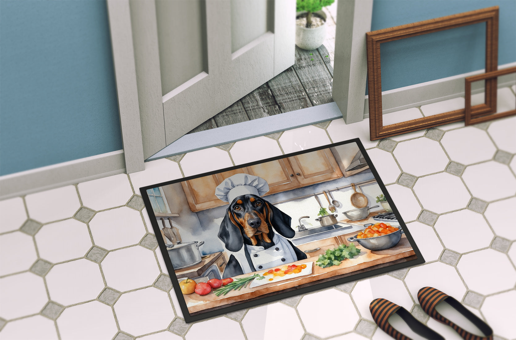 Black and Tan Coonhound The Chef Doormat
