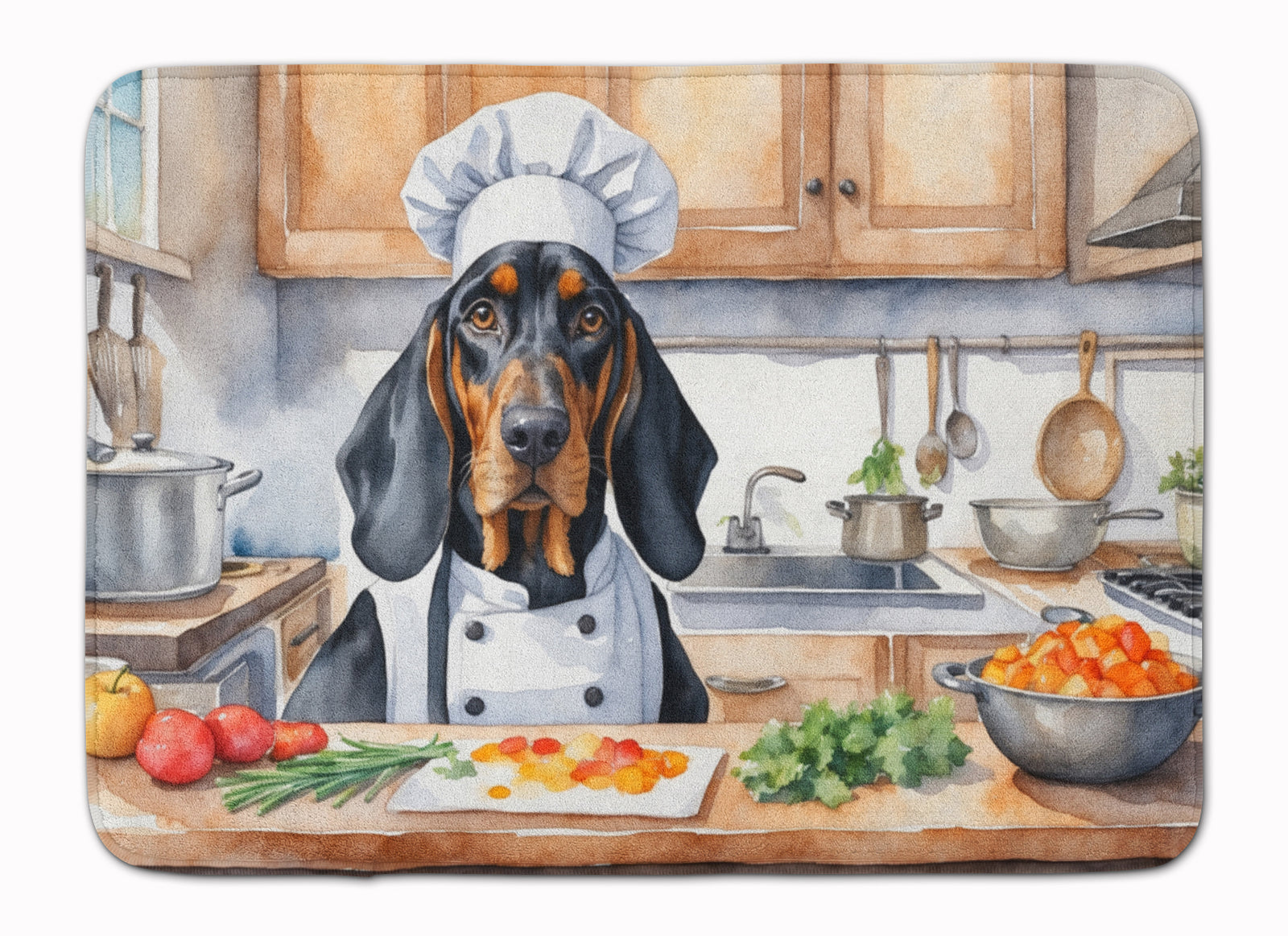 Buy this Black and Tan Coonhound The Chef Memory Foam Kitchen Mat
