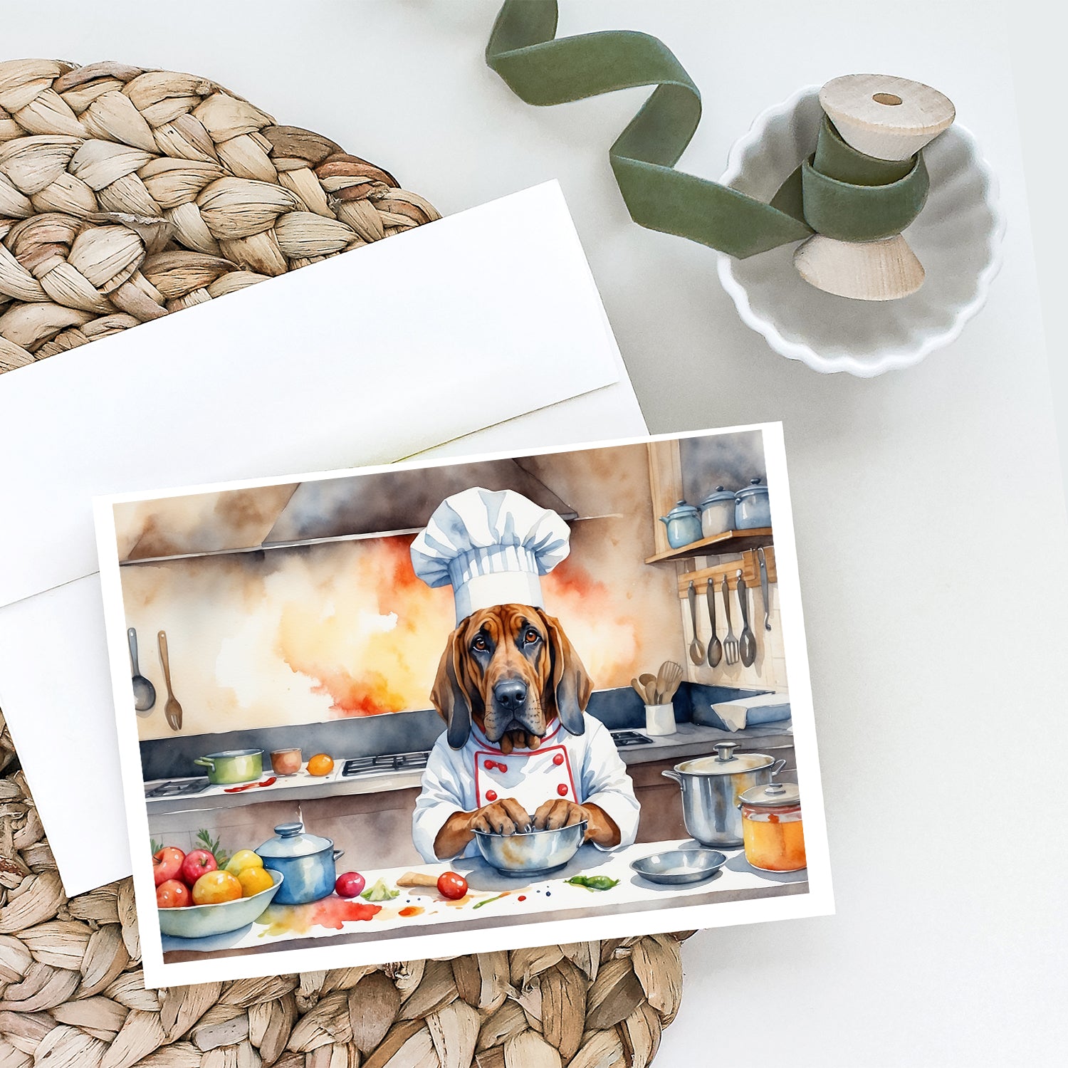 Bloodhound The Chef Greeting Cards Pack of 8