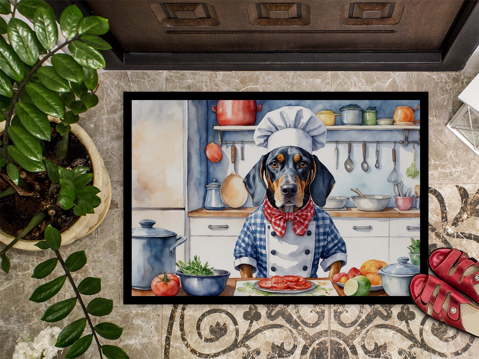 Bluetick Coonhound The Chef Doormat