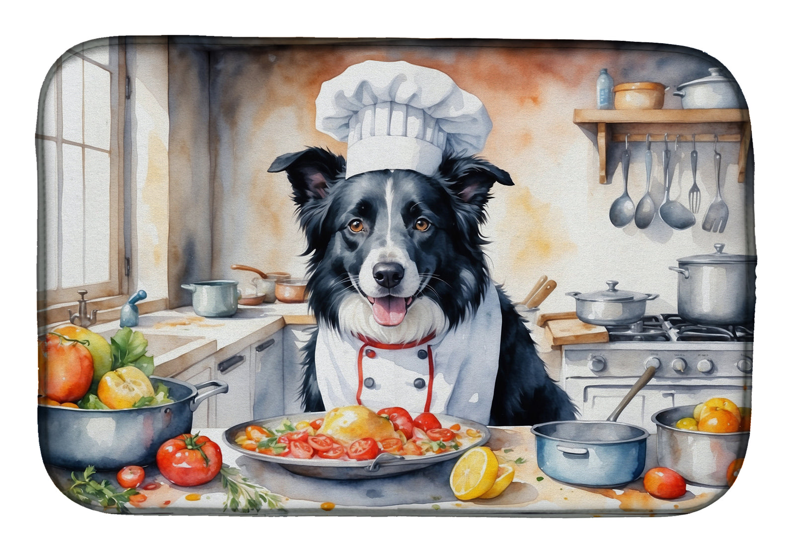 Buy this Border Collie The Chef Dish Drying Mat
