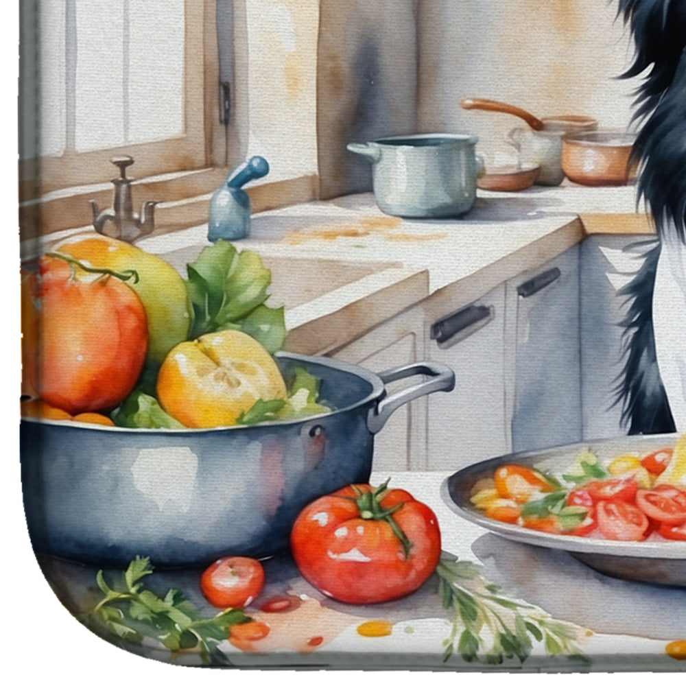 Border Collie The Chef Dish Drying Mat