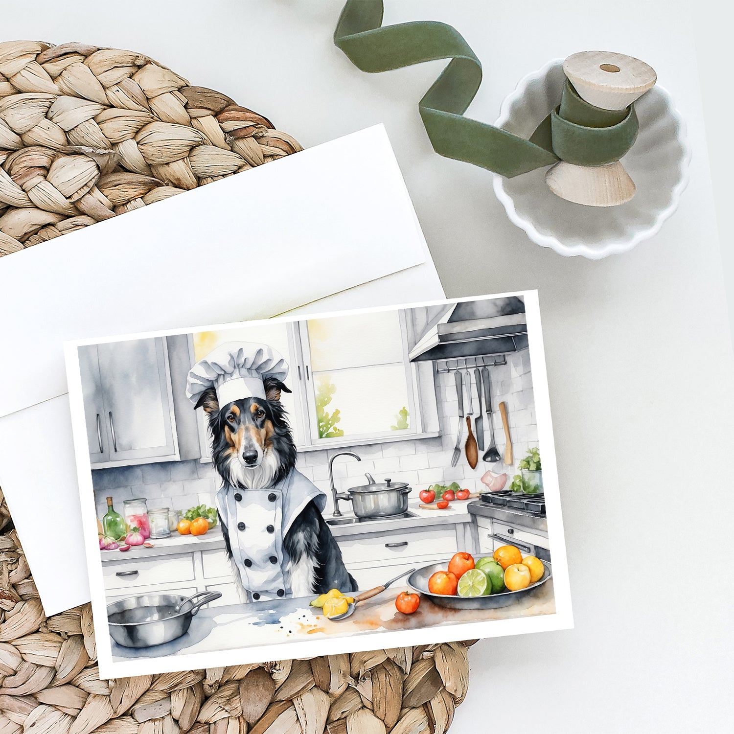 Borzoi The Chef Greeting Cards Pack of 8