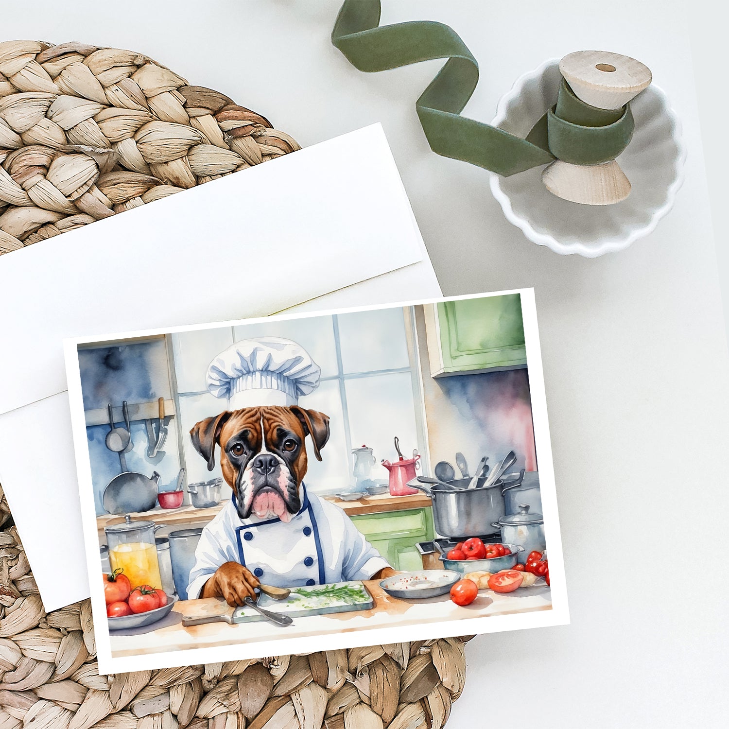 Boxer The Chef Greeting Cards Pack of 8