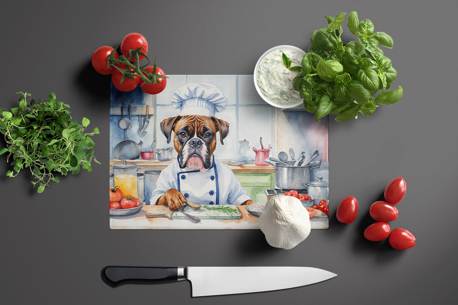 Boxer The Chef Glass Cutting Board