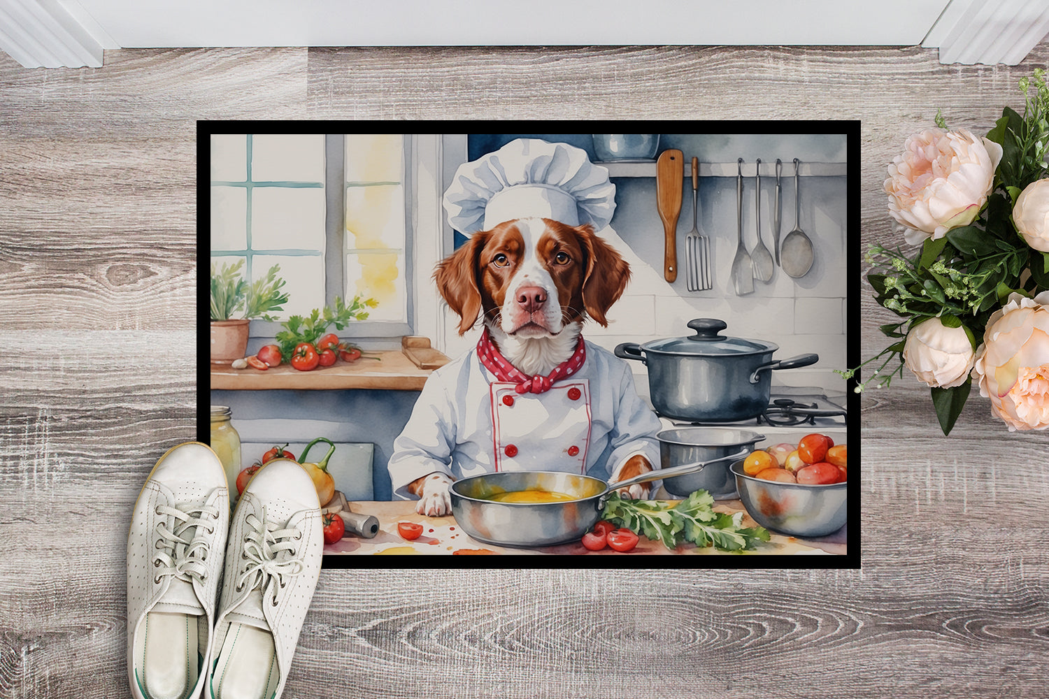 Brittany Spaniel The Chef Doormat
