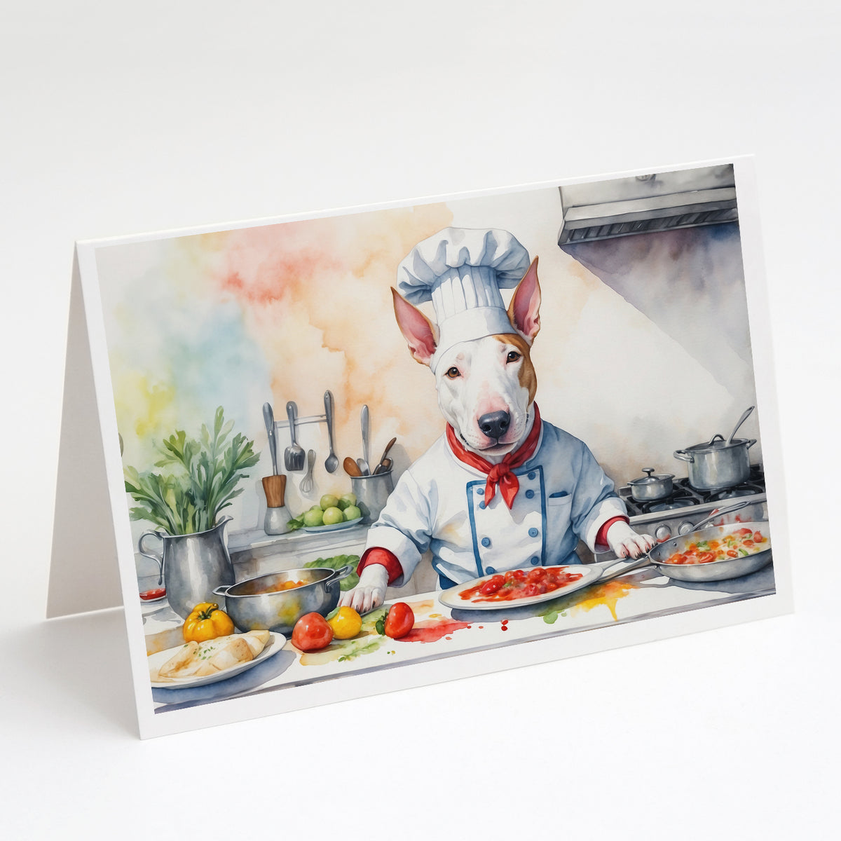 Buy this Bull Terrier The Chef Greeting Cards Pack of 8