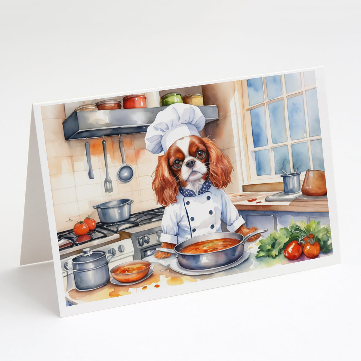 Buy this Cavalier Spaniel The Chef Greeting Cards Pack of 8