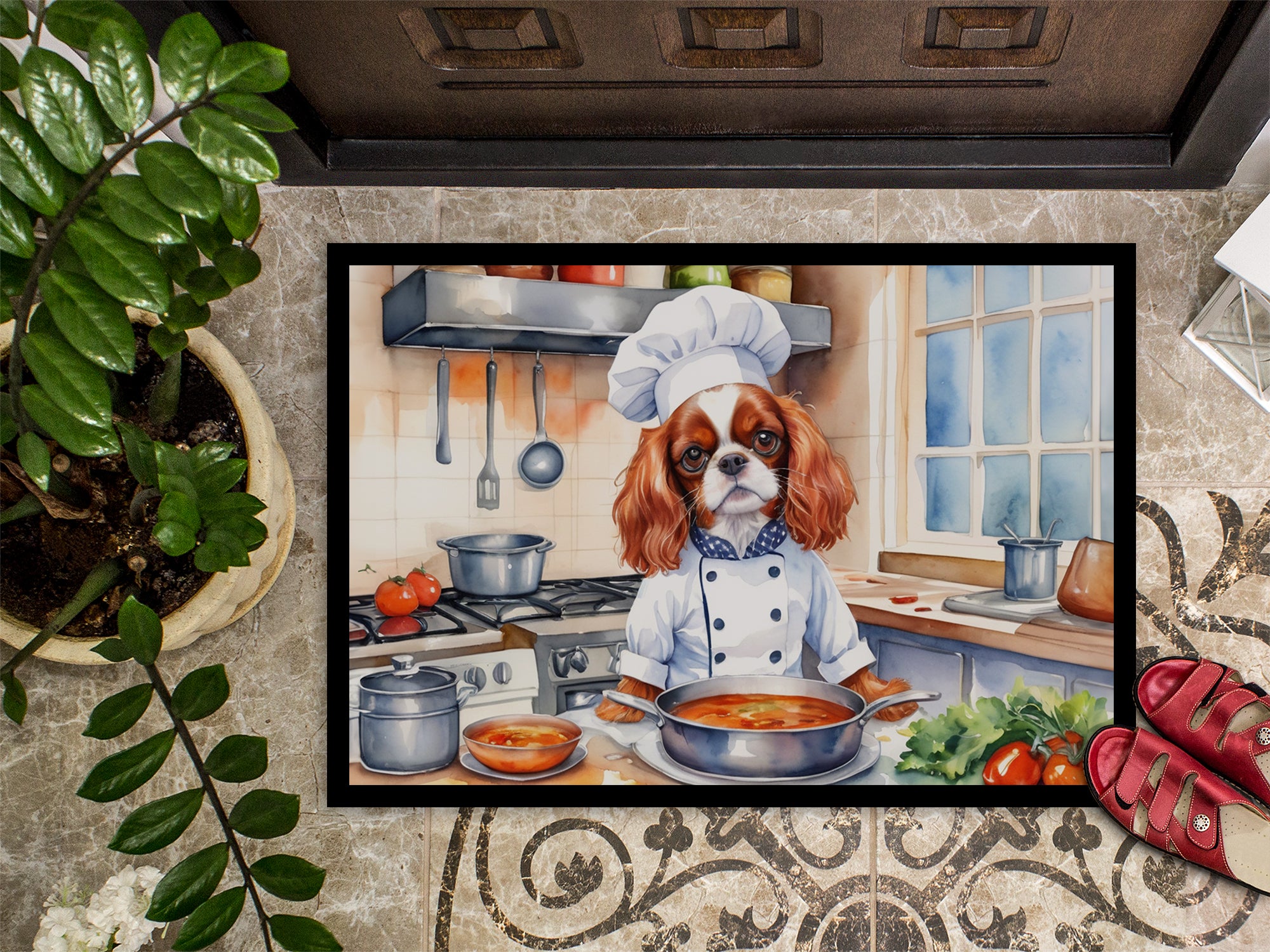 Cavalier Spaniel The Chef Doormat