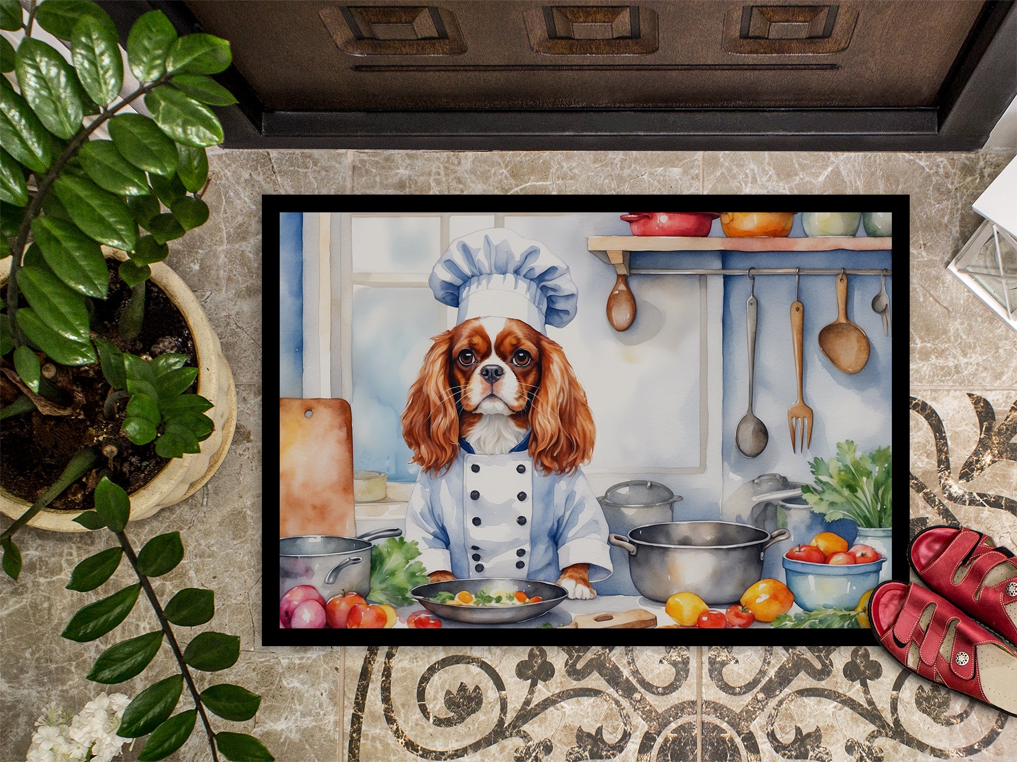 Cavalier Spaniel The Chef Doormat