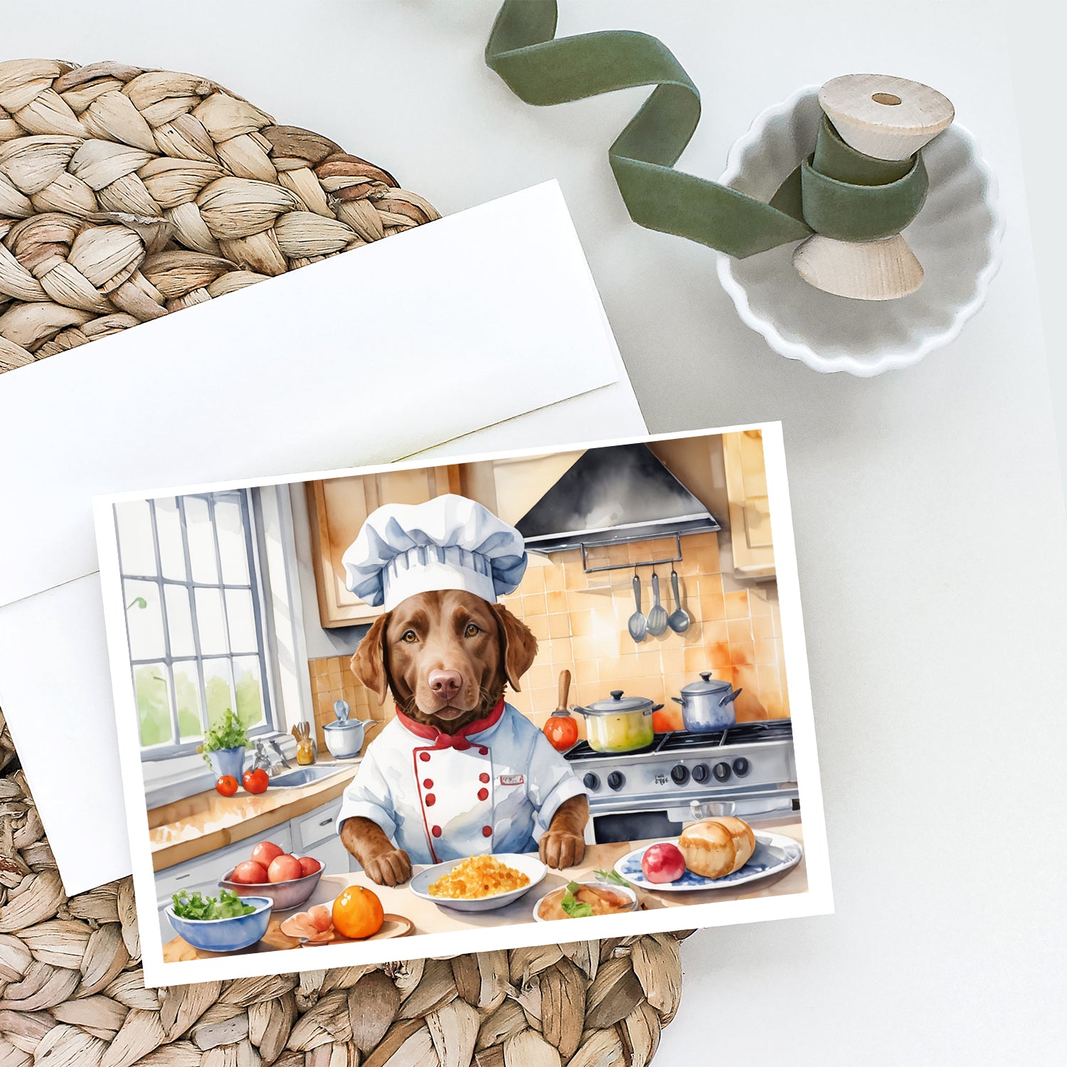 Buy this Chesapeake Bay Retriever The Chef Greeting Cards Pack of 8