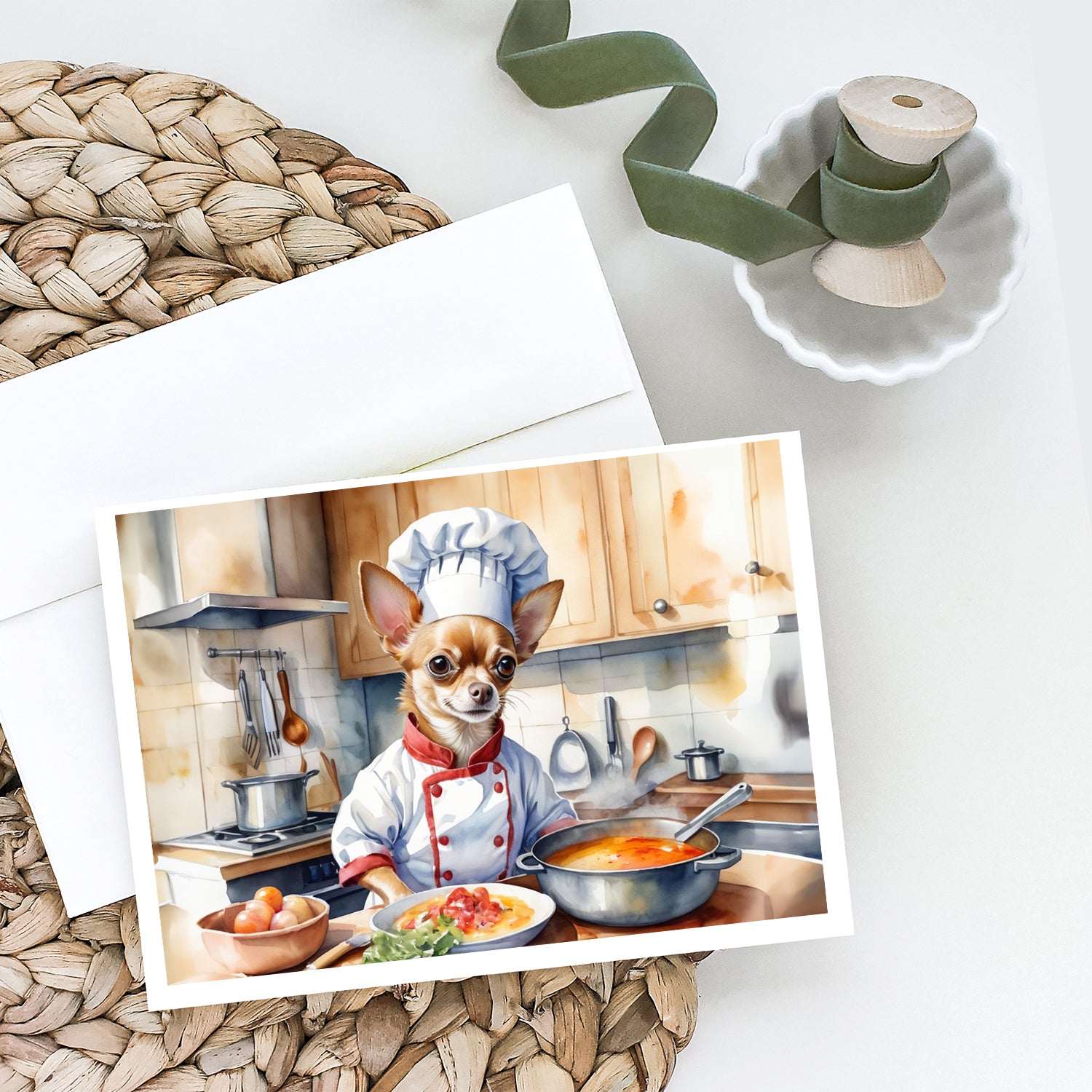 Buy this Chihuahua The Chef Greeting Cards Pack of 8