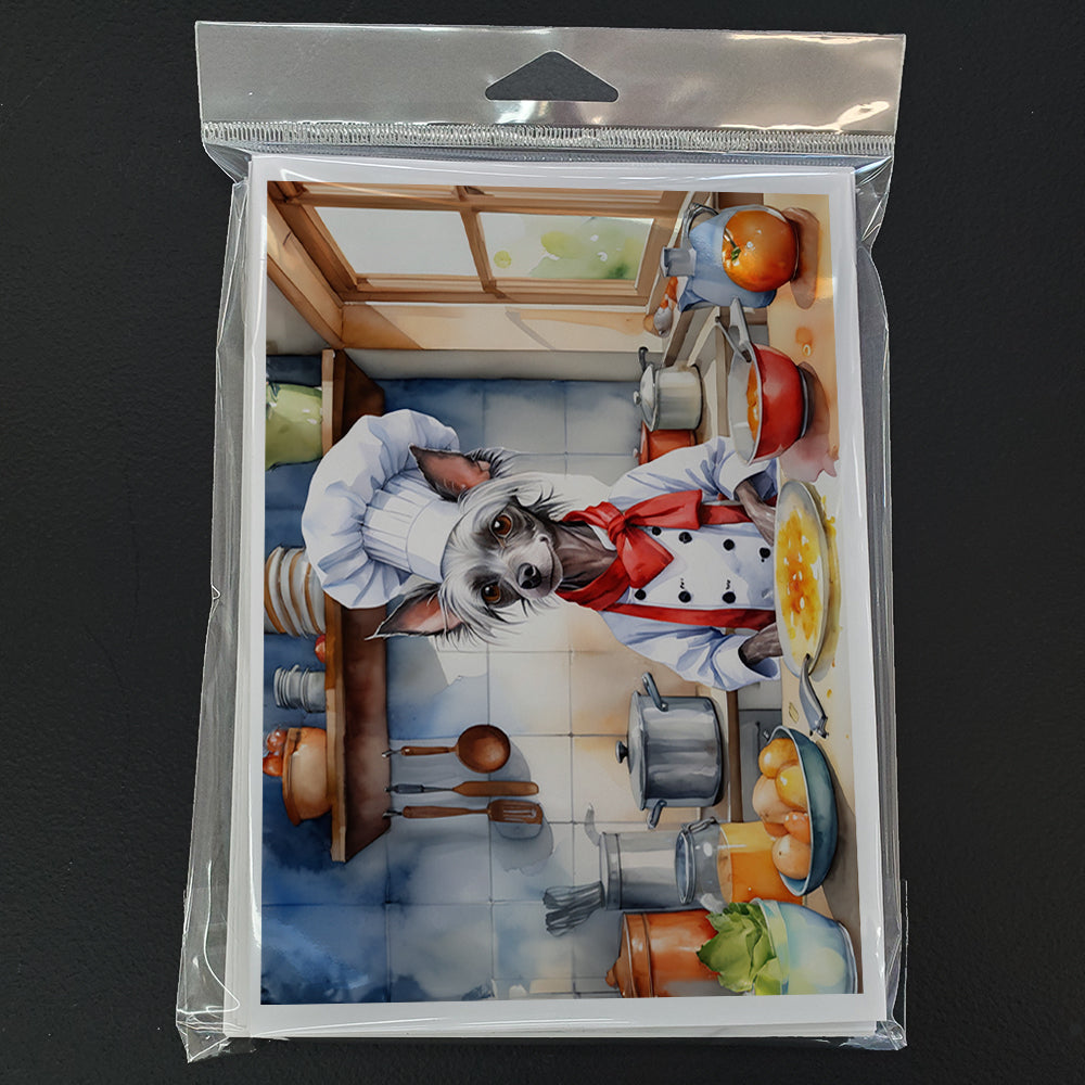 Chinese Crested The Chef Greeting Cards Pack of 8