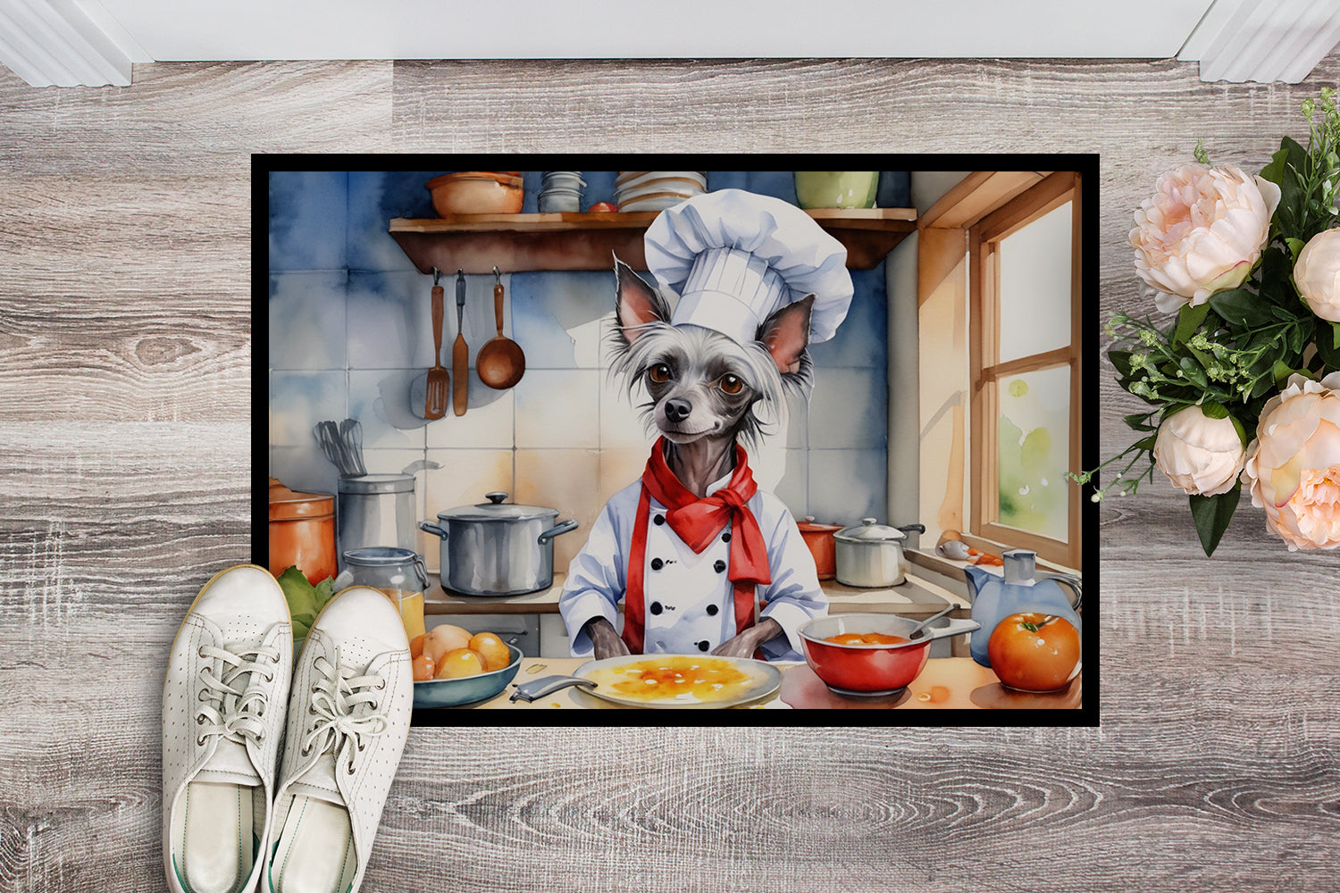 Chinese Crested The Chef Doormat