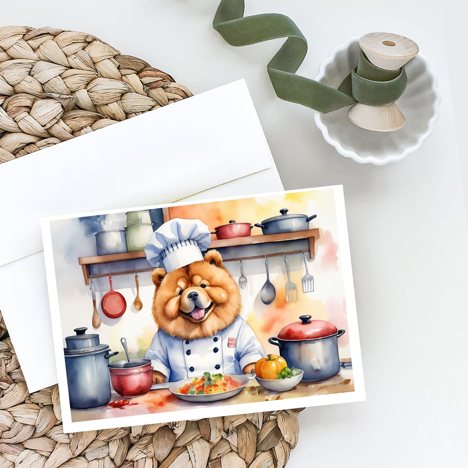 Chow Chow The Chef Greeting Cards Pack of 8