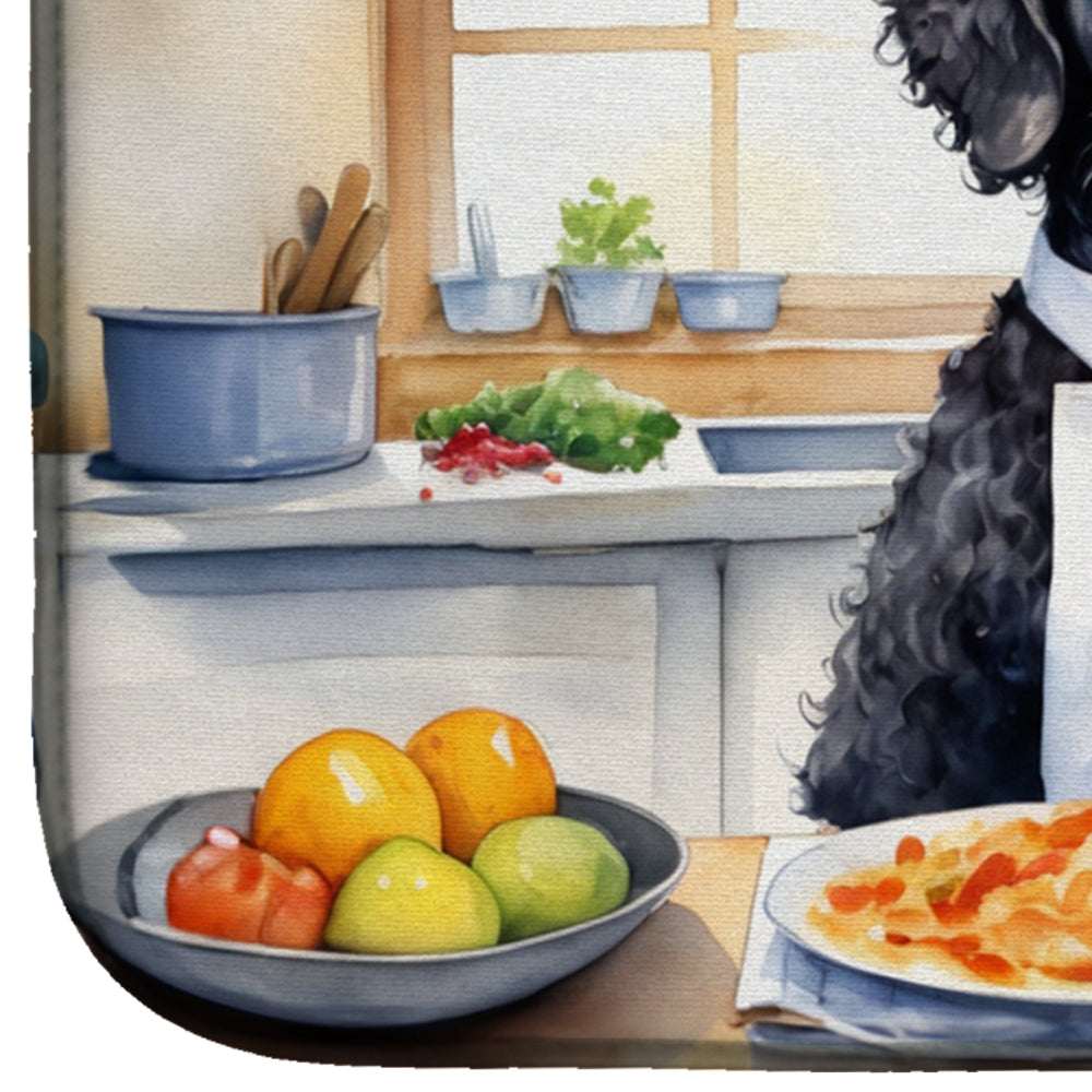 Curly-Coated Retriever The Chef Dish Drying Mat