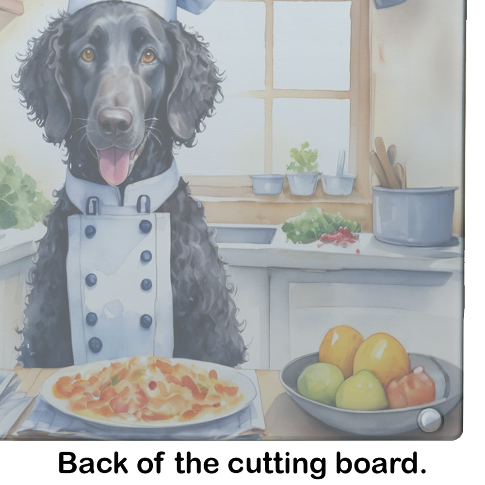Curly-Coated Retriever The Chef Glass Cutting Board
