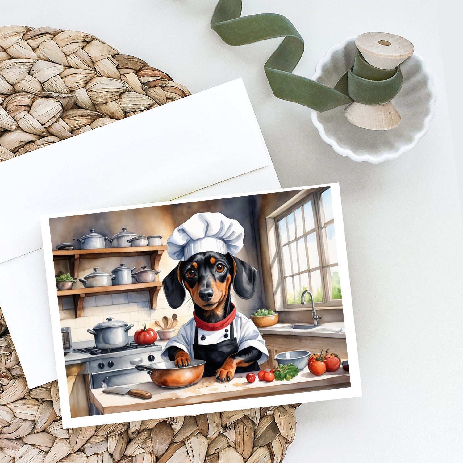 Dachshund The Chef Greeting Cards Pack of 8