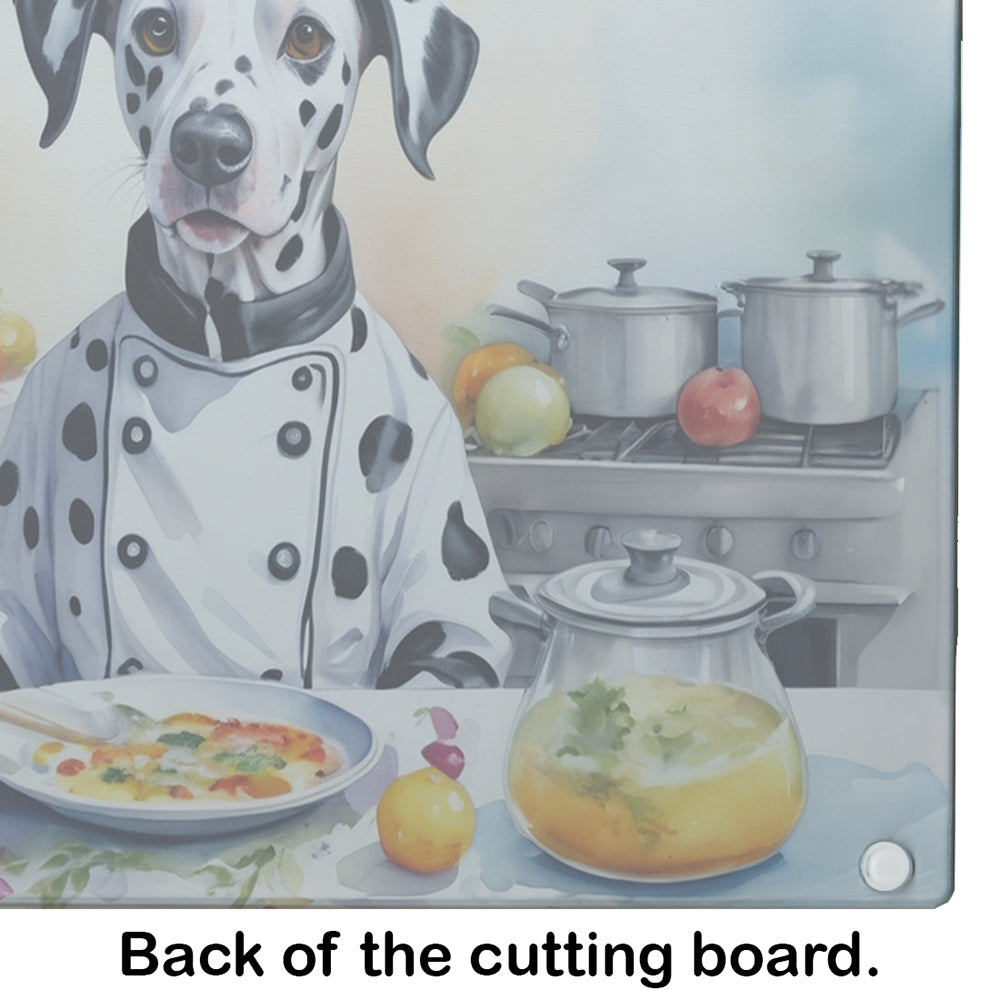 Dalmatian The Chef Glass Cutting Board