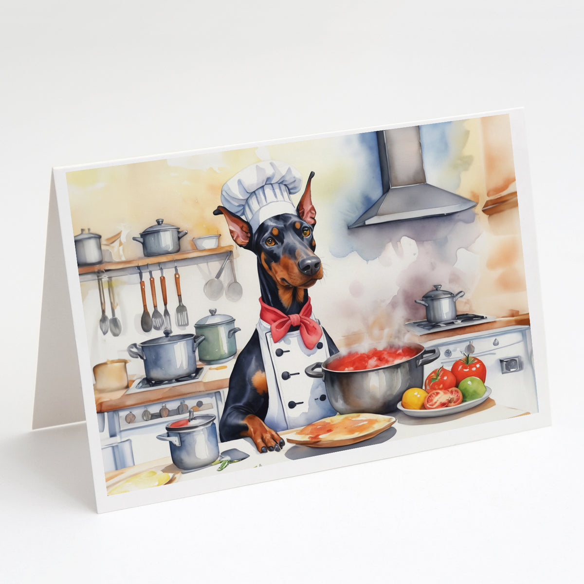 Buy this Doberman Pinscher The Chef Greeting Cards Pack of 8