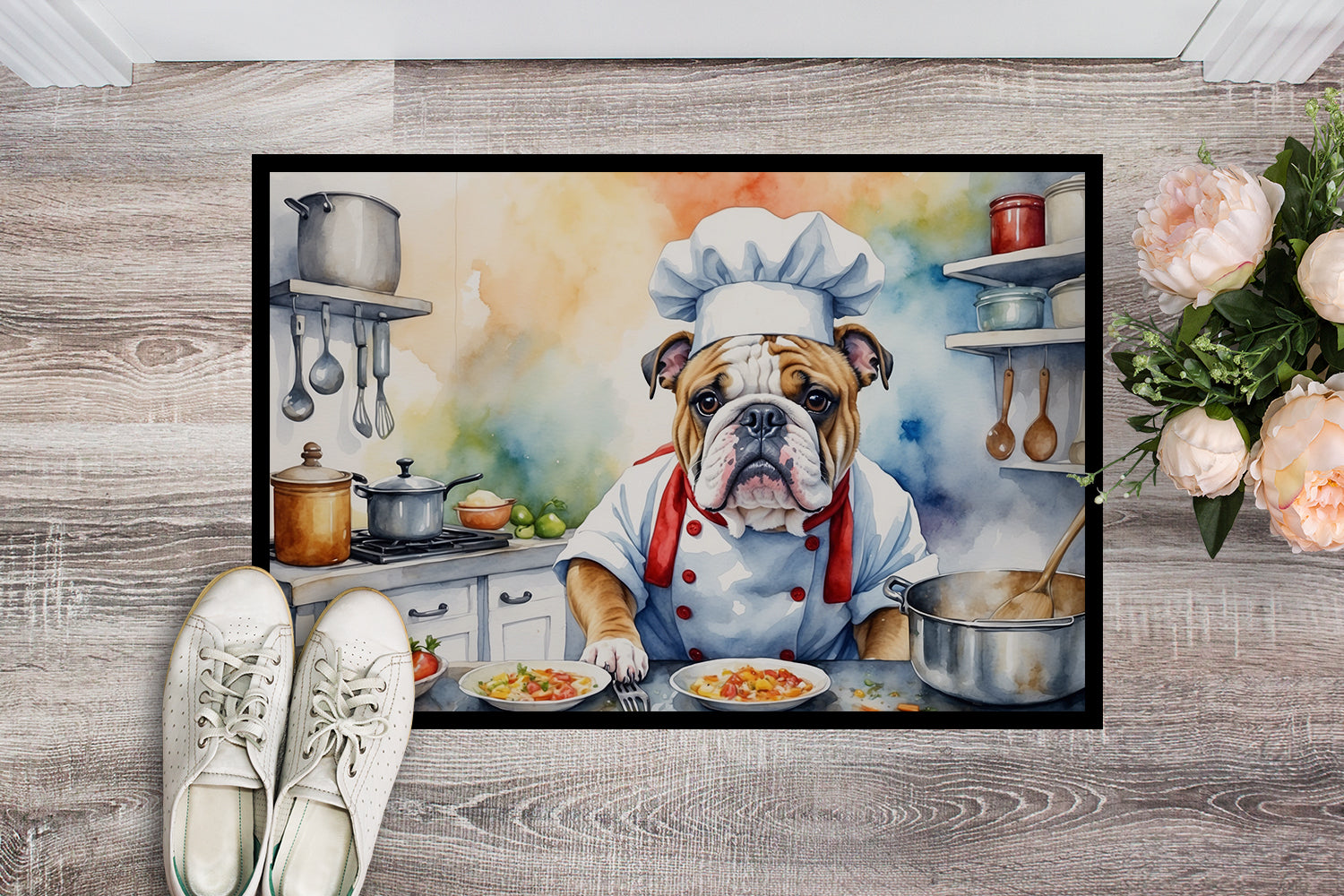 English Bulldog The Chef Doormat