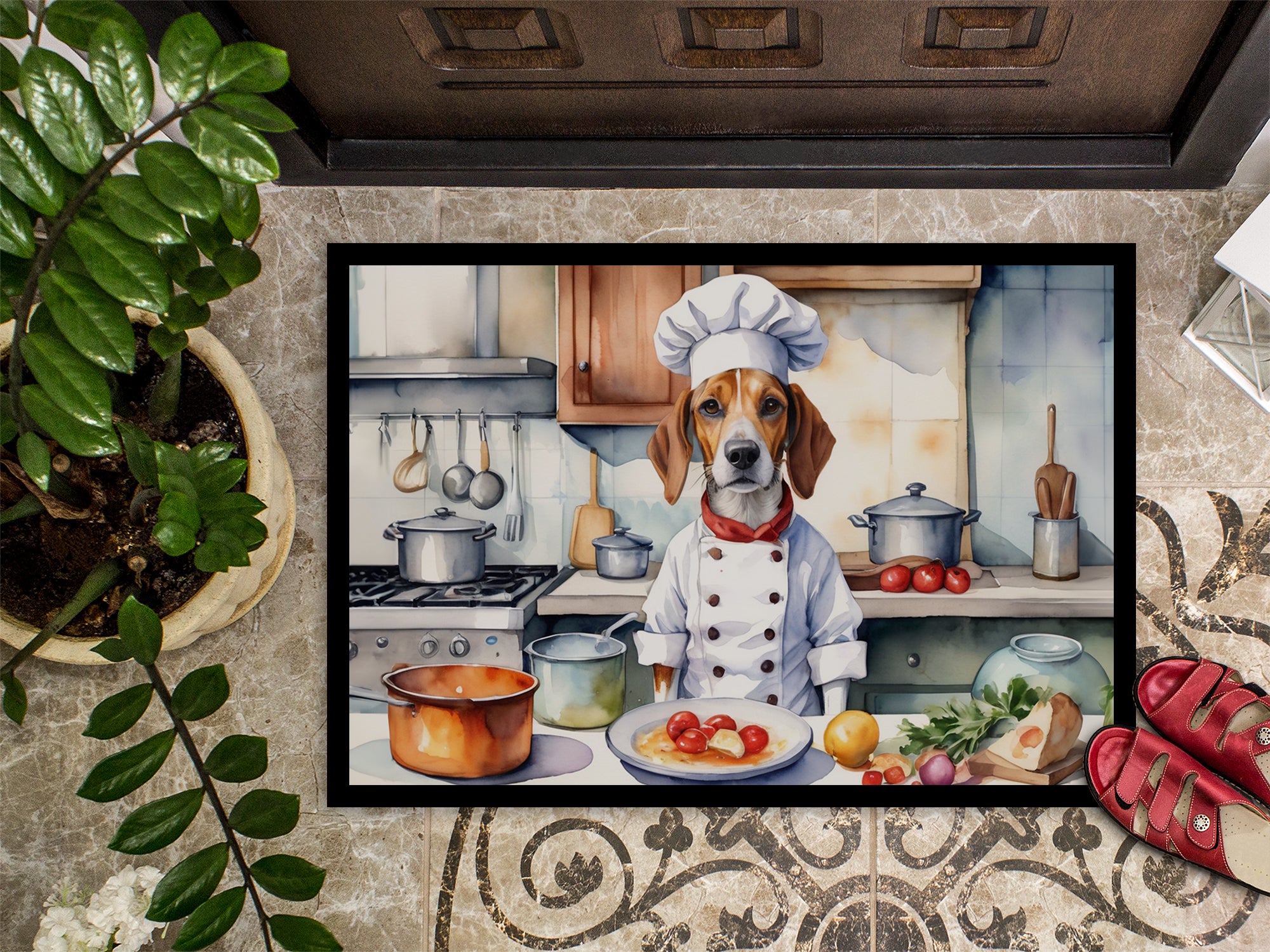 English Foxhound The Chef Doormat