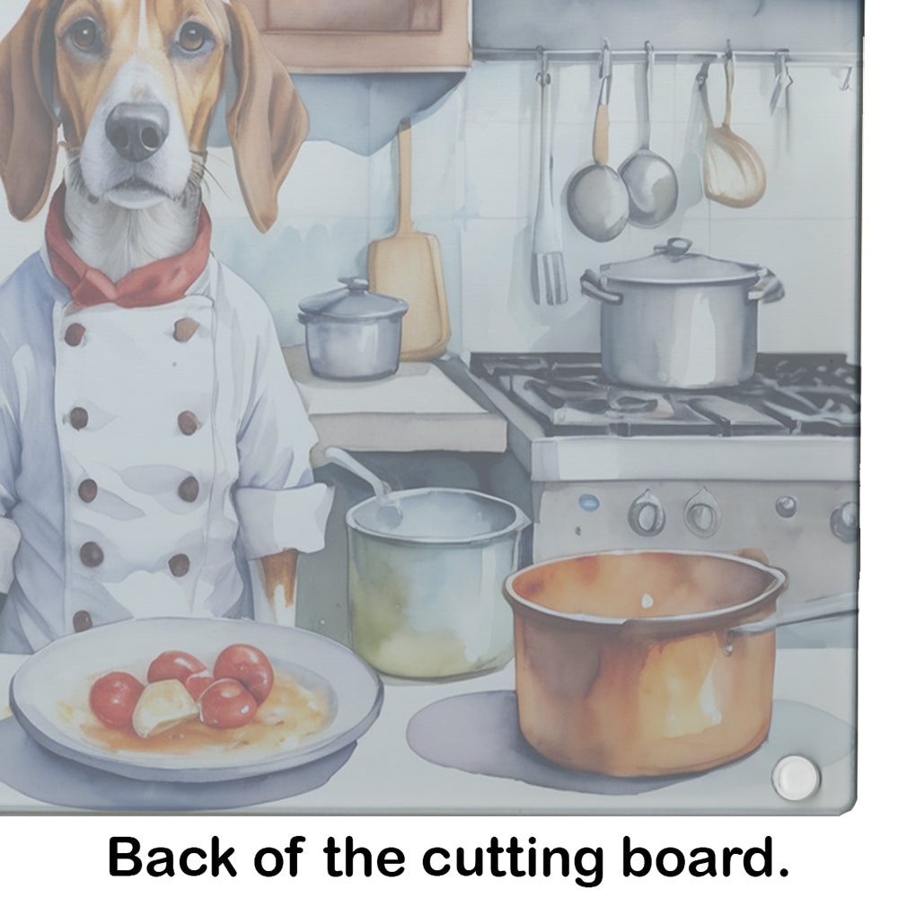 English Foxhound The Chef Glass Cutting Board