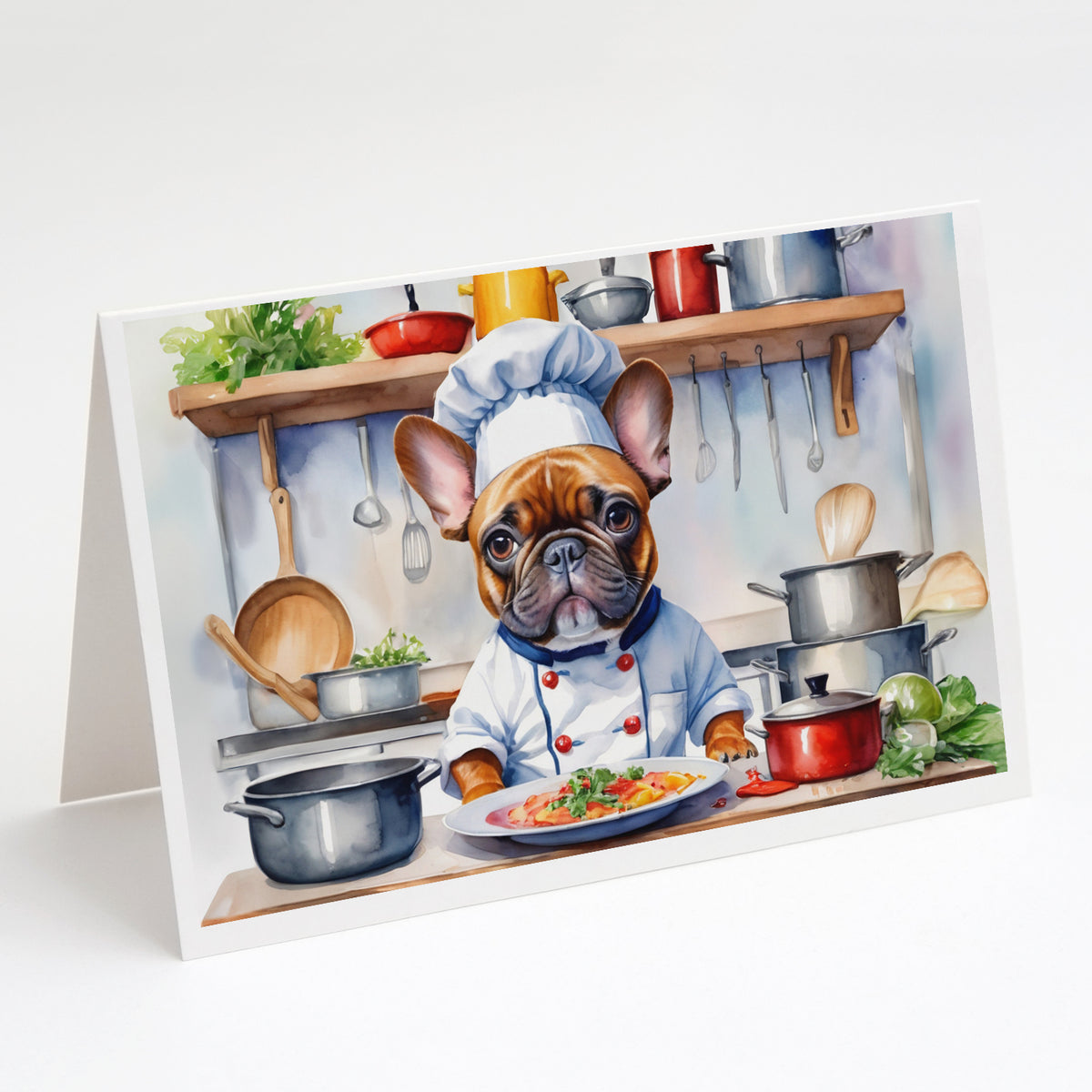 Buy this French Bulldog The Chef Greeting Cards Pack of 8