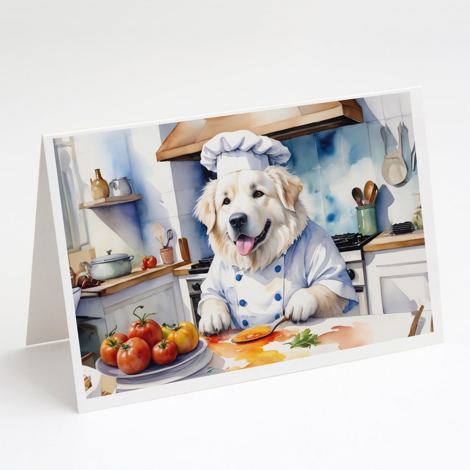 Buy this Great Pyrenees The Chef Greeting Cards Pack of 8