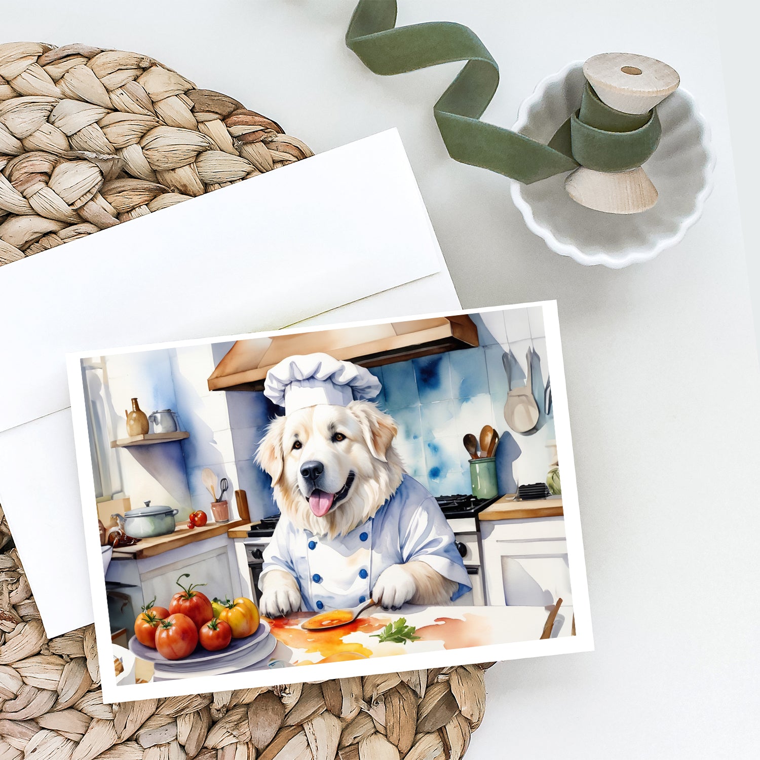Great Pyrenees The Chef Greeting Cards Pack of 8