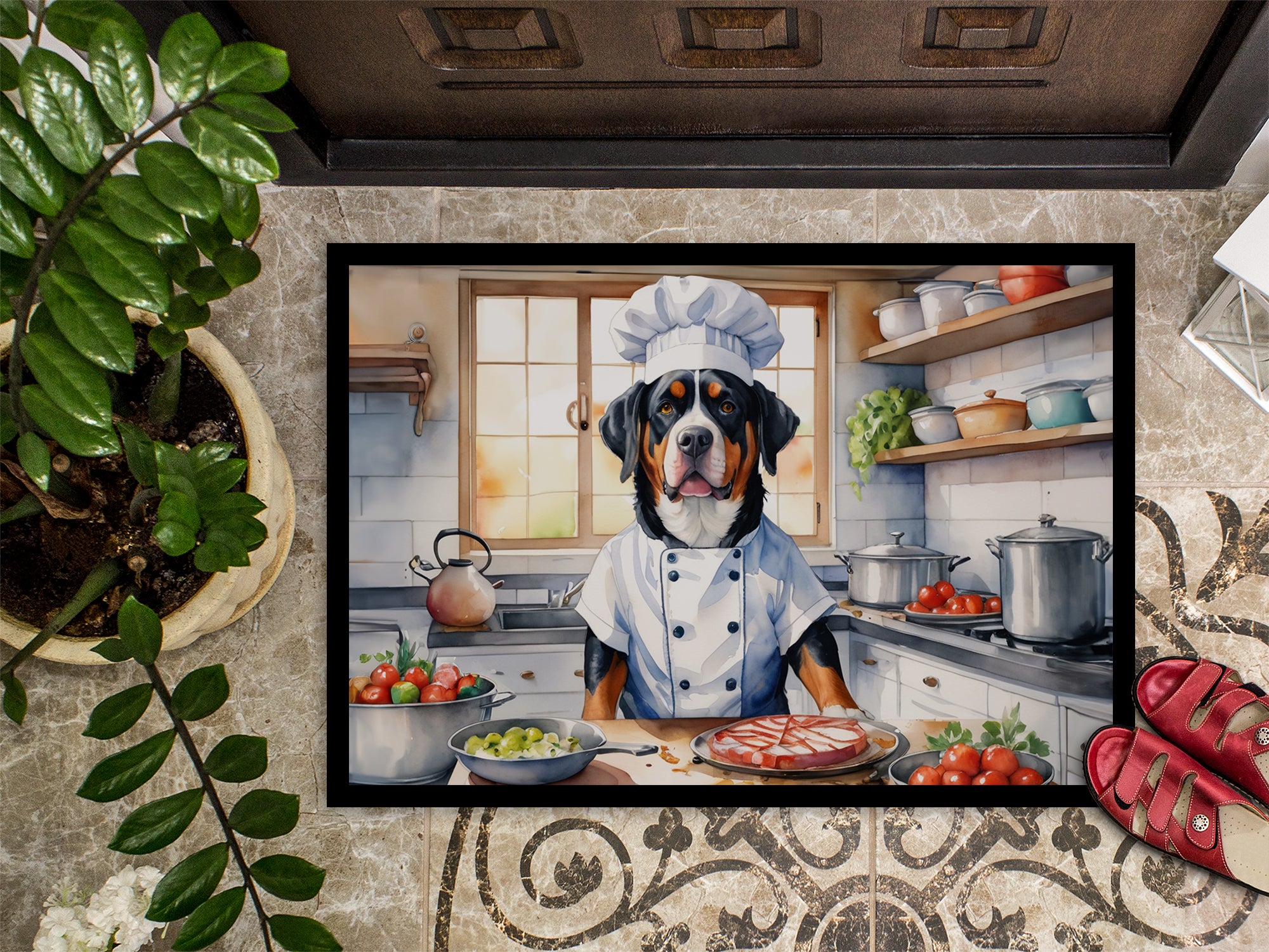Greater Swiss Mountain Dog The Chef Doormat