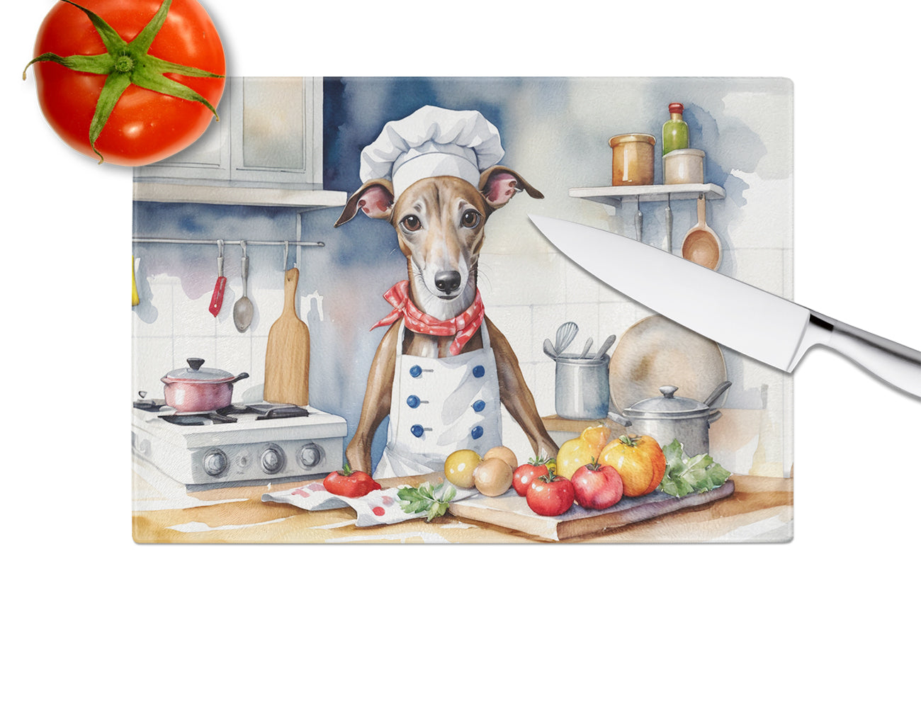 Greyhound The Chef Glass Cutting Board