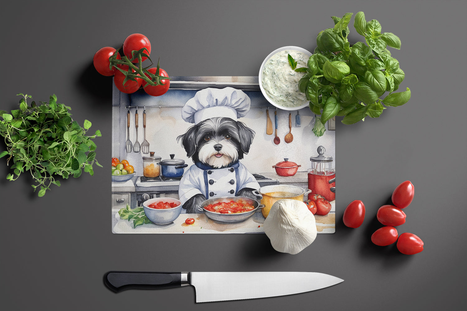Buy this Havanese The Chef Glass Cutting Board