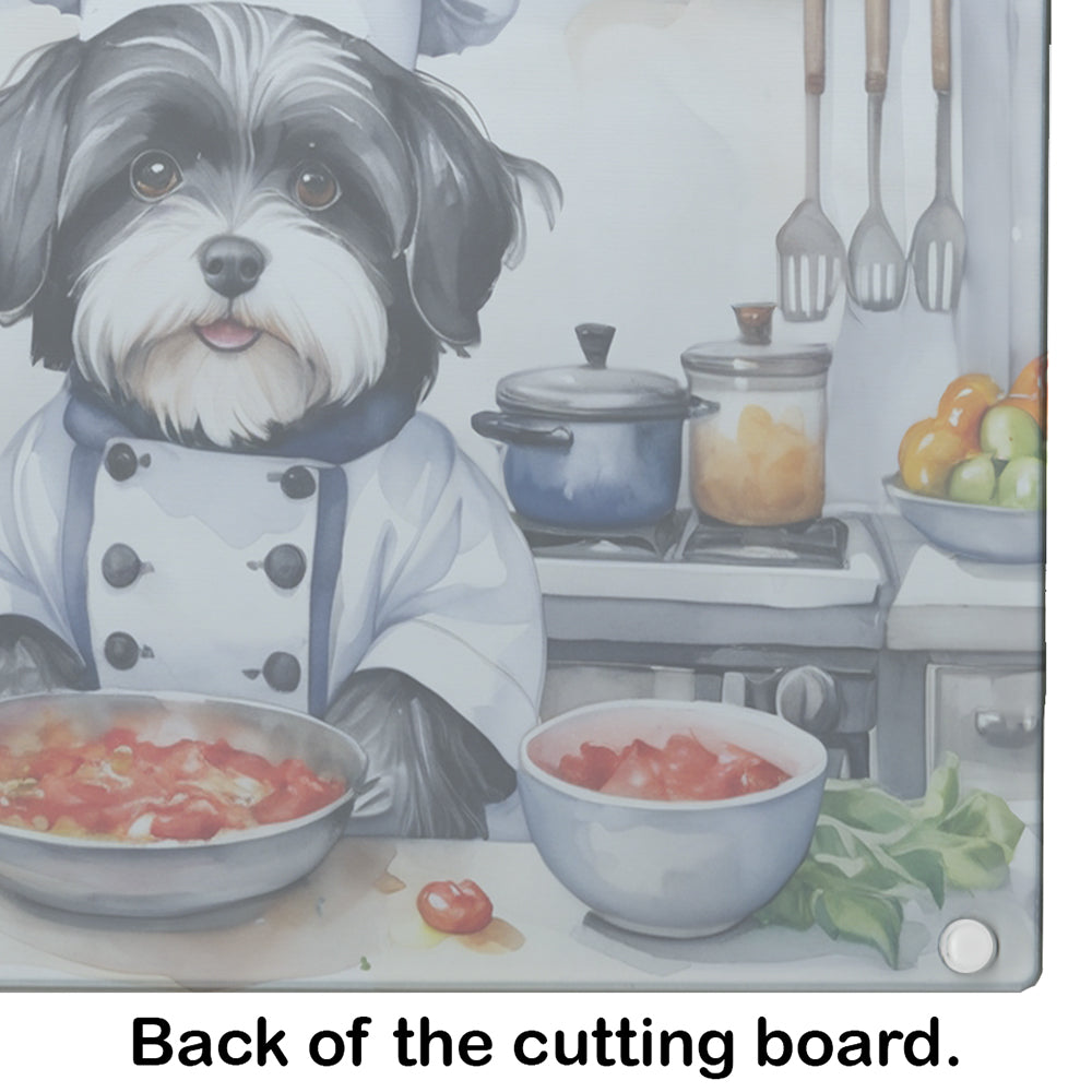 Havanese The Chef Glass Cutting Board