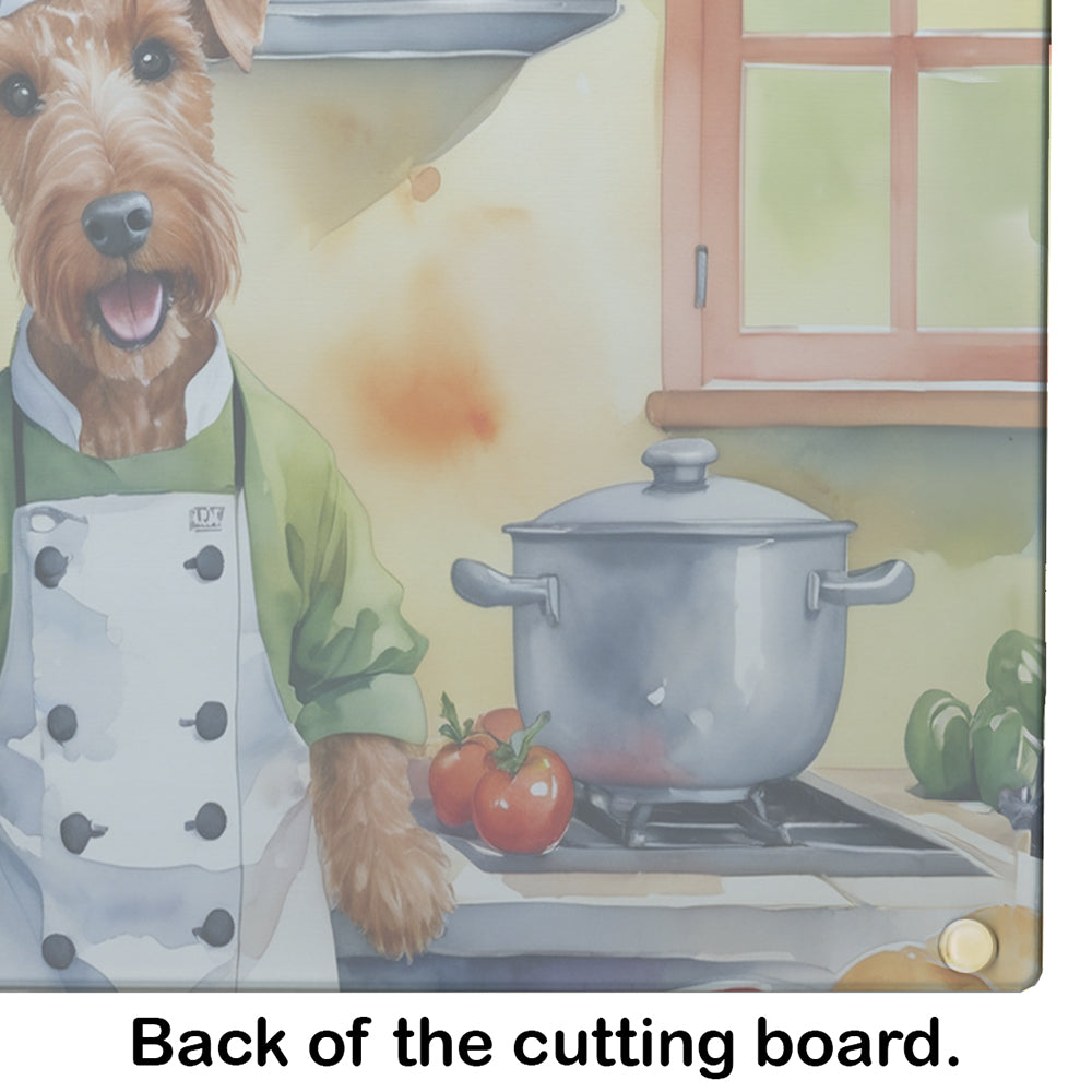 Irish Terrier The Chef Glass Cutting Board