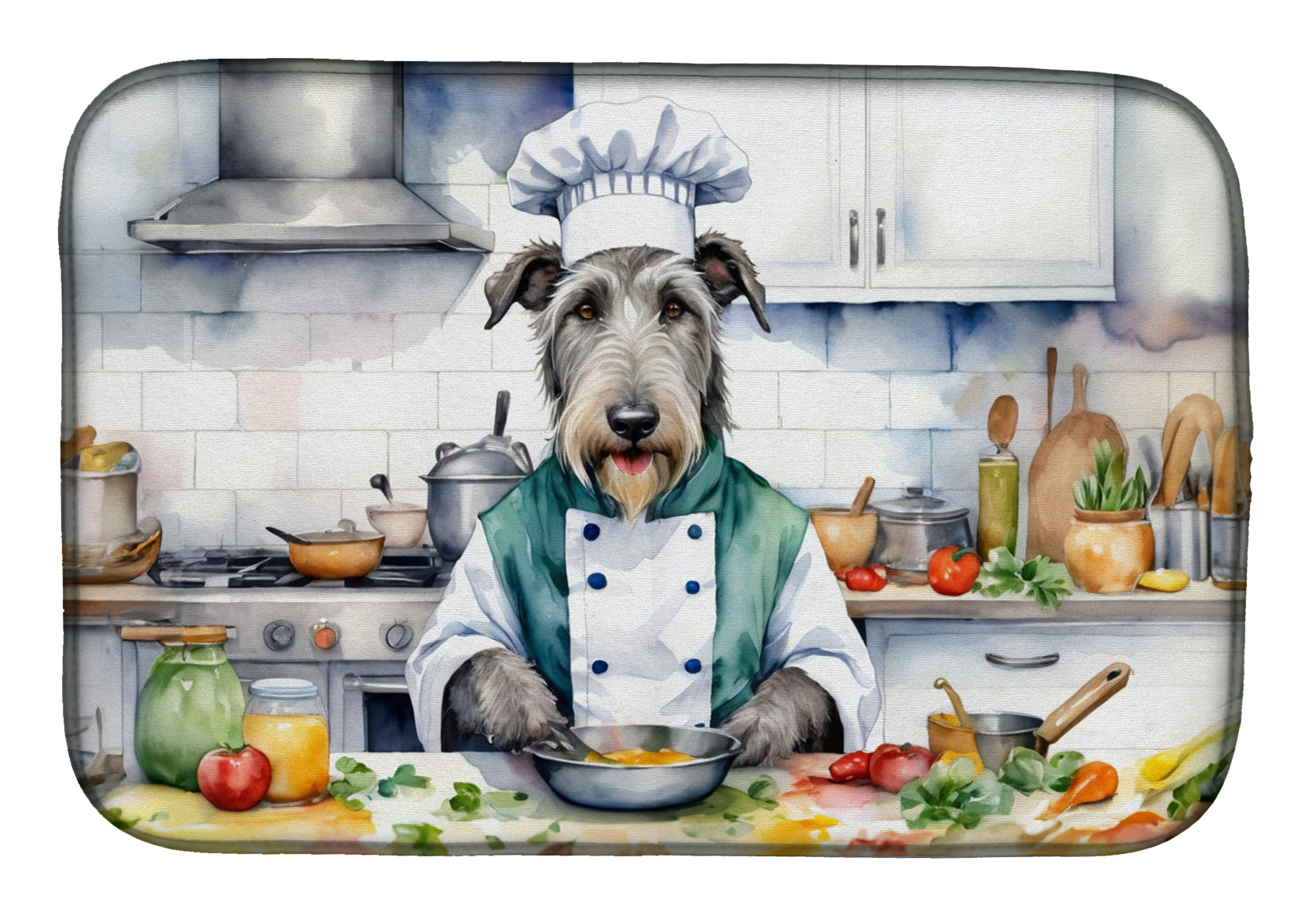 Buy this Irish Wolfhound The Chef Dish Drying Mat