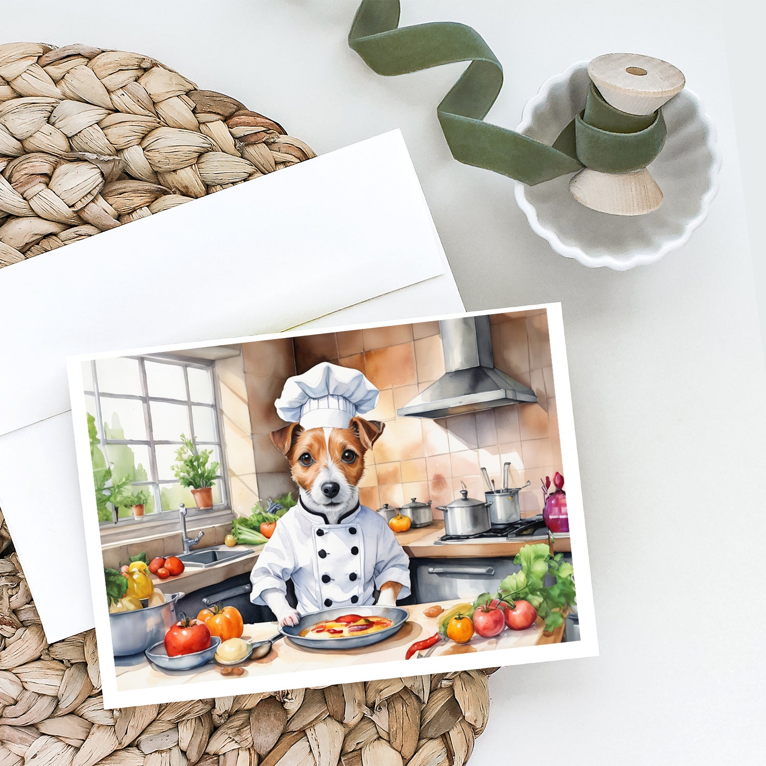 Jack Russell Terrier The Chef Greeting Cards Pack of 8