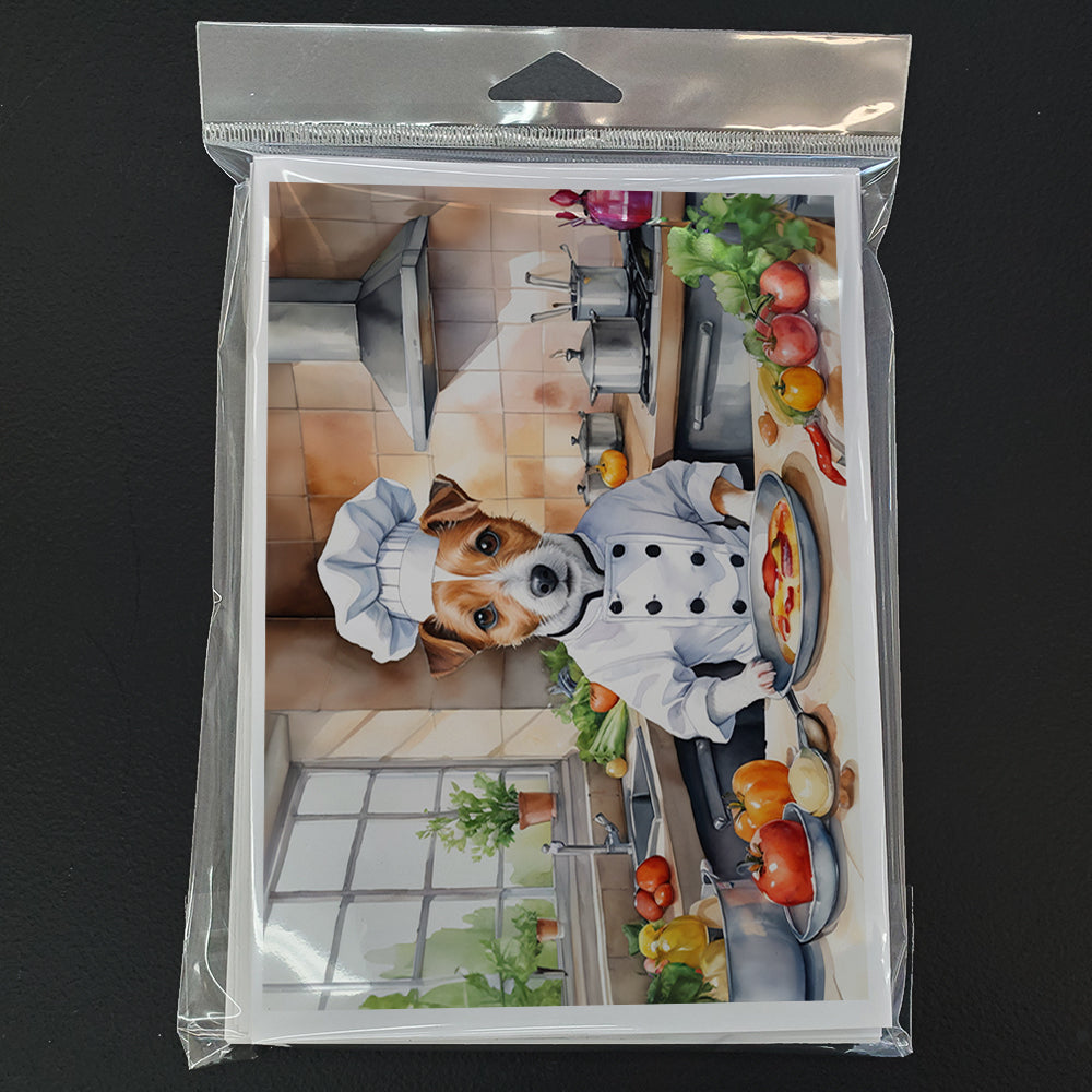 Jack Russell Terrier The Chef Greeting Cards Pack of 8