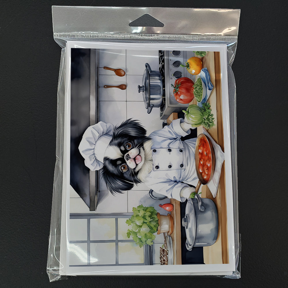 Japanese Chin The Chef Greeting Cards Pack of 8