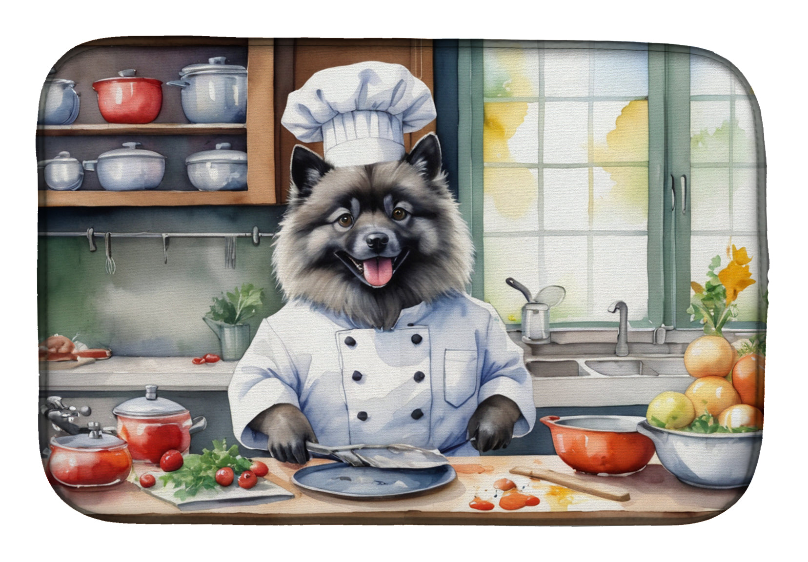 Buy this Keeshond The Chef Dish Drying Mat