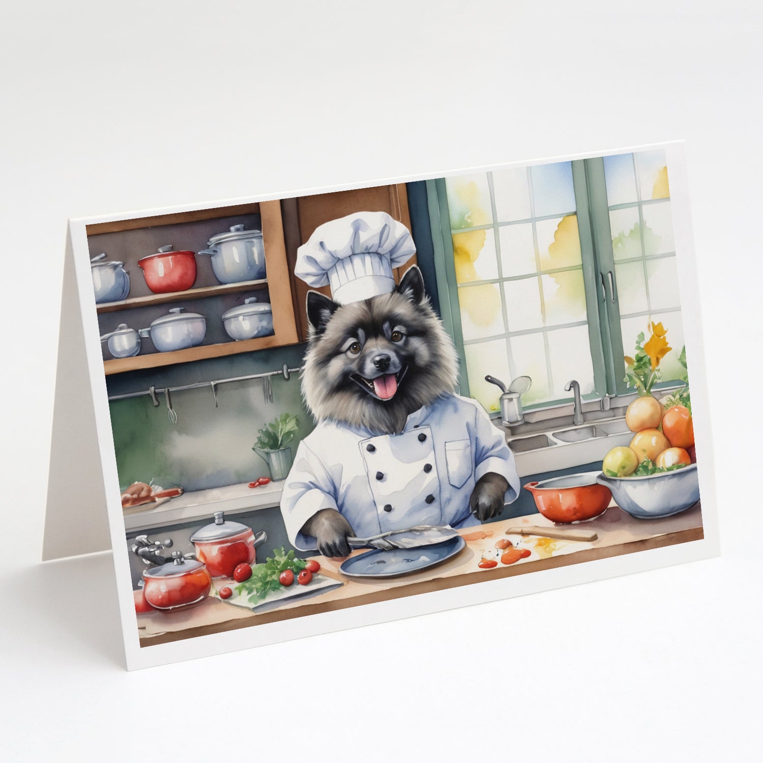 Buy this Keeshond The Chef Greeting Cards Pack of 8