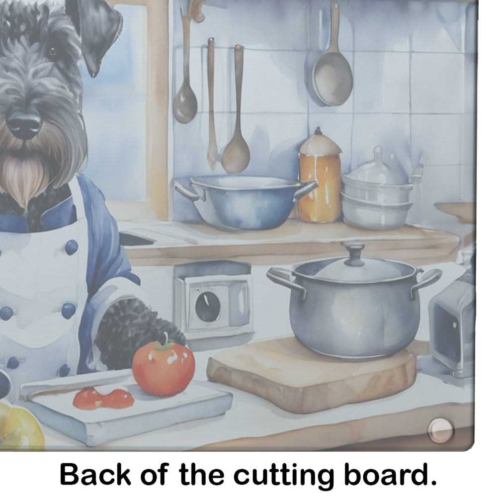 Kerry Blue Terrier The Chef Glass Cutting Board